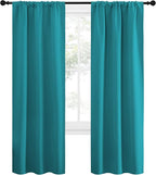 NICETOWN Peacock Blue Blackout Curtains Panels - Image 2
