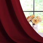 NICETOWN Christmas Burgundy Bedroom Curtains Blackout Draperies, Home - Image 6