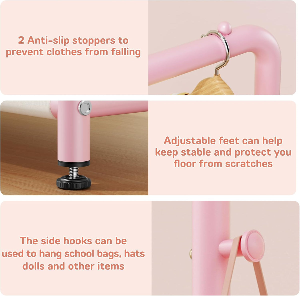 Kids Clothing Rack with Storage Shelf, Kids Dress Up Storage
