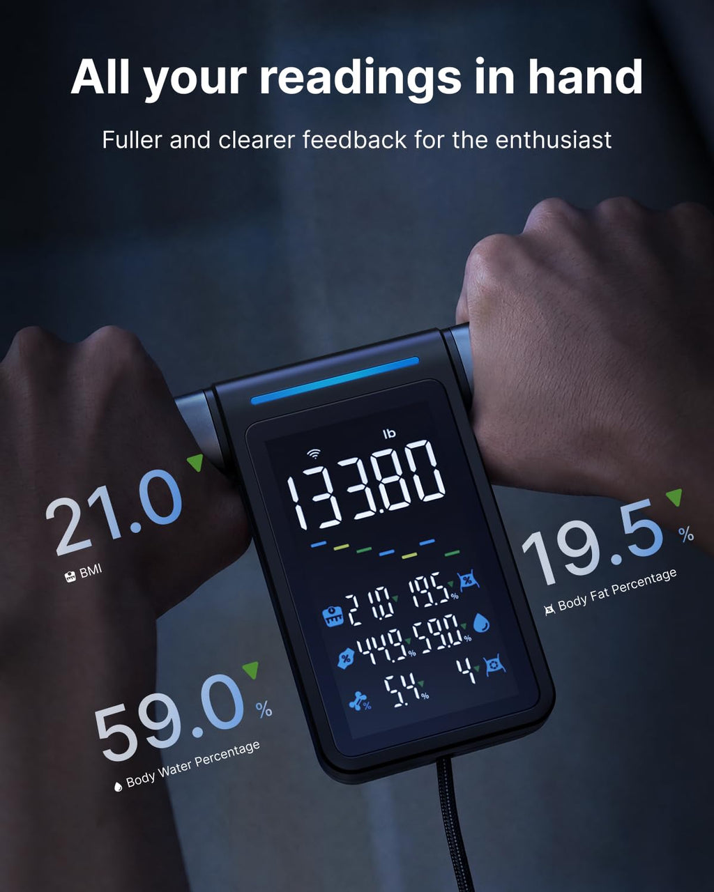 RENPHO Smart Scale with Large Handle Display, Wi-Fi & Wireless Connection