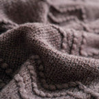 BOURINA Brown Throw Blanket 50x60 Inches Throw Textured Solid Soft Sofa Couch - Image 5