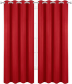 LEMOMO Blackout Curtains 52 x 90 Inch Long Bright Red Curtains Set of 2 Panels - Image 2