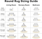 OLANLY Ivory Round Rugs for Bedroom - Image 9