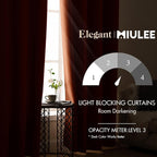 MIULEE 2 Panels Orange Blackout Curtains Room Darkening Thermal Insulated Fall - Image 2