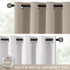Yakamok 100% Blackout Curtain Panels 72 inches Cold and Light Blocking Drapes - Image 2