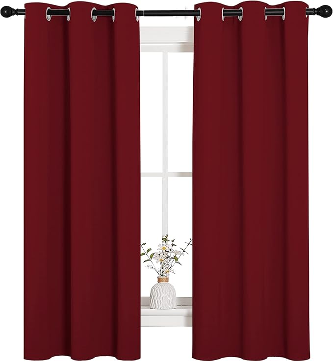 NICETOWN Christmas Window Curtains Blackout Drapes, Thermal Insulated Solid - Image 2