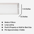 TV Cord Hider – Flexible Wall Cord Cover Slim Design Silicone Cable Raceway - Self Adhesive, Cut to Size Design for Hiding Wires on Wall - Clean Home Setup Cable Concealment (White 3 Feet)