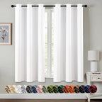 MIULEE Pure White Room Darkening Curtains by MIULEE