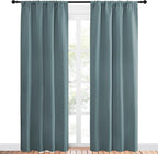 NICETOWN Greyish Blue Blackout Curtains Panels - Image 2