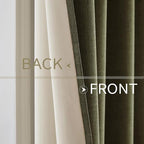 MIULEE Linen Texture Curtains for Bedroom Solid 100% Blackout Thermal Insulated - Image 6