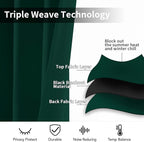 Yakamok Dark Green Blackout Curtains - Image 5