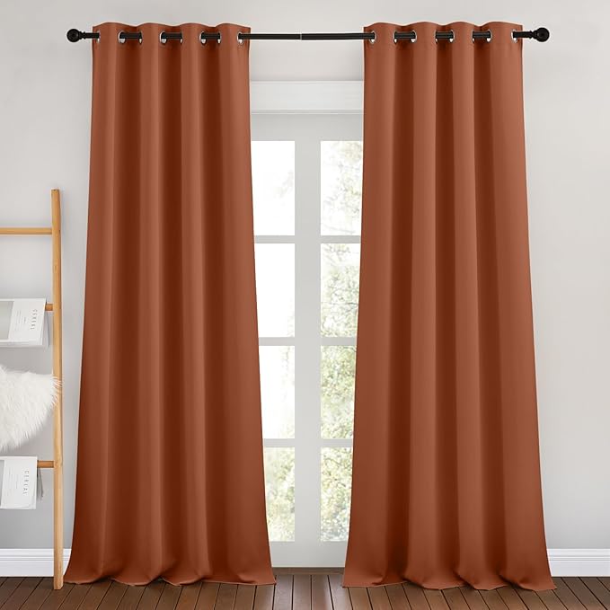 NICETOWN Bedroom Blackout Curtains 90 inches Long 2 Panels Set by NICETOWN