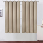 LEMOMO Khaki Blackout Curtains 52 x 63 Inch Length/Set of 2 Curtain by Lemomo