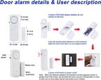 Personal Security Window & Door Alarm Bell | Wireless Sensor Door Window Burglar Alarm | Pack of 10
