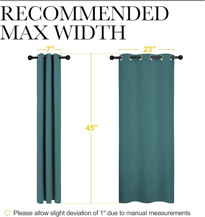 NICETOWN Bedroom Curtain Panels Blackout Draperies, Thermal Insulated Solid - Image 6
