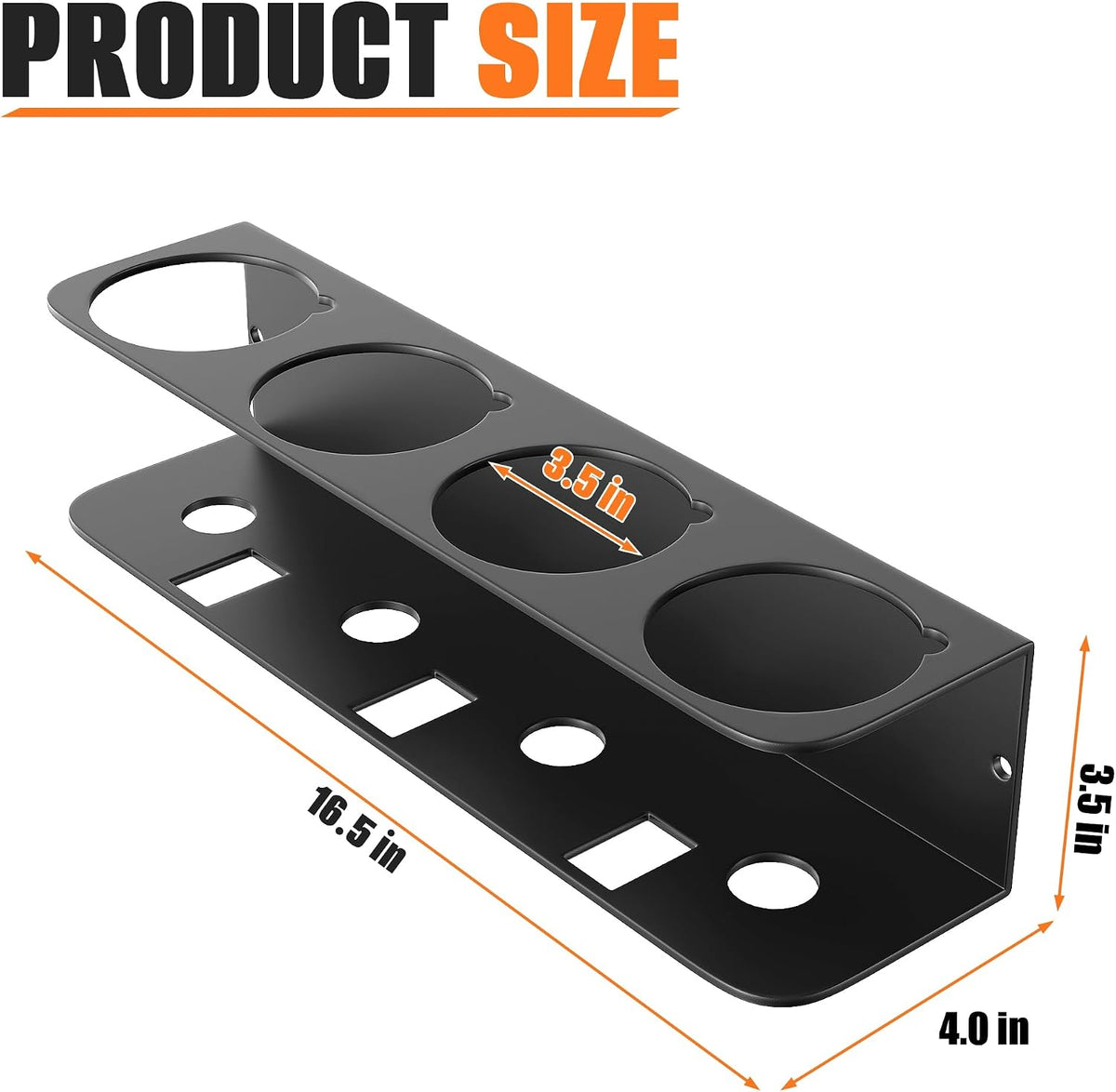 TORACK Spray Bottle Holder Wall Mount, 4-Pack Spray Can Rack for Garage
