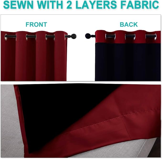 NICETOWN 100% Blackout Curtains - Image 5
