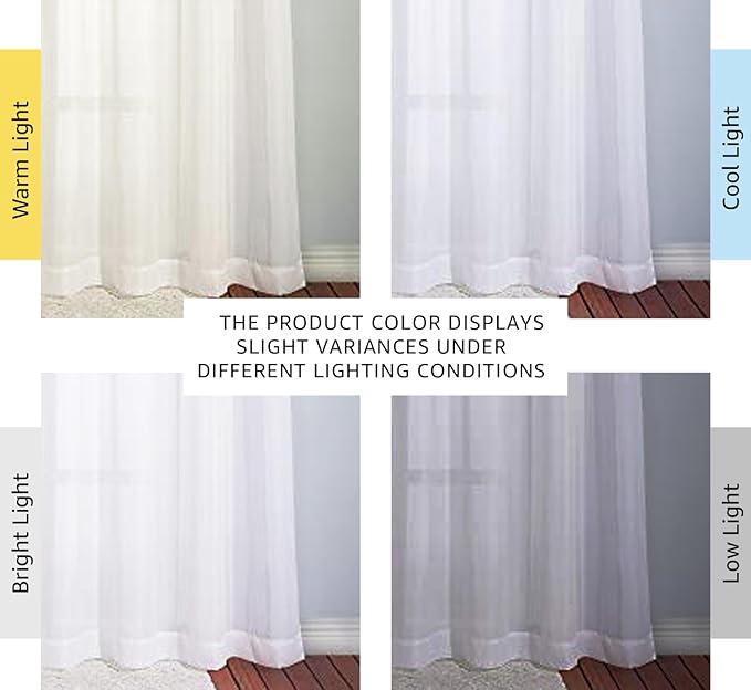 NICETOWN Voile White Sheer Curtains - Image 2