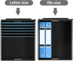File Organizer Box with Lids, Collapsible File Folder Organizer