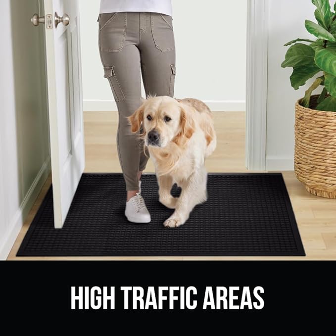 GORILLA GRIP® Ultra Absorbent Front Door Mat Outside Entrance 35x23, Traps Dirt - Image 6
