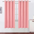 LEMOMO Blackout Curtains 66 x 72 Inch Long Pink Curtains Set of 2 Panels Room by Lemomo