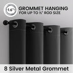 SimpleHome Black Ombre 100% Blackout Curtains - Image 3