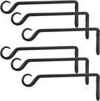 10 inch Plant Hanger, Sturdy Hanging Plant Bracket Outdoor, Hanging Plant Wall Hook Heavy Duty, for Hanging Bird Feeders, Planters, Lanterns, Wind Chimes, Indoor/Outdoor Use, Black, Set of 2