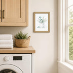 Eucalyptus Bathroom Wall Decor, Wood Framed Botanical Wall Art 8x10 Inch