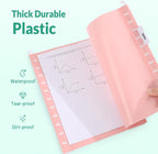 SUNEE Plastic Hanging File Folders,12 Pack Letter Size Hanging File Folders with 1/5-cut Tabs,Stay Organized for Your Home and Office Bulk File,Documents and Paper,6 Pastel Colors