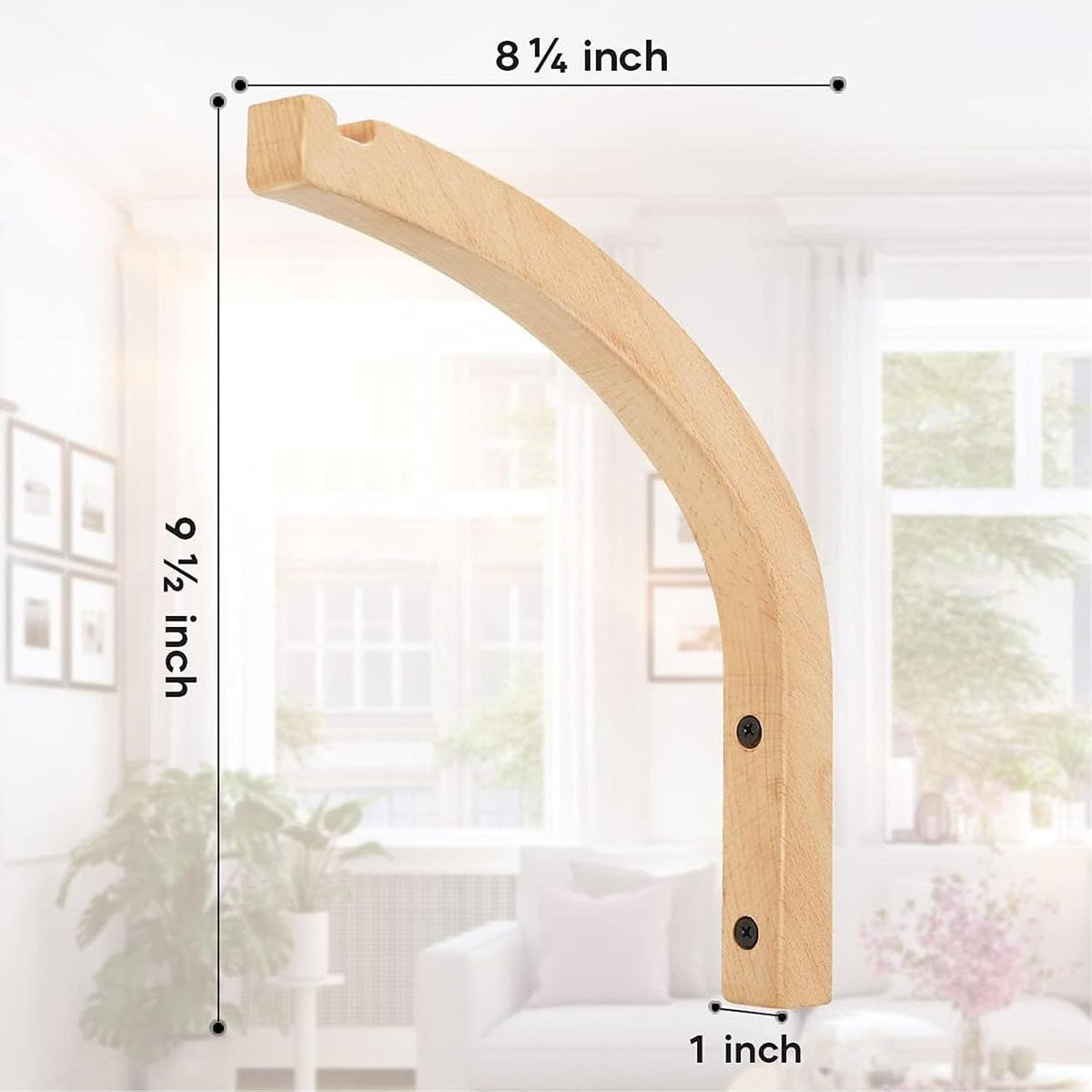 2 Pack 8 Inch Wall Mount Plant Hanging Hooks