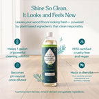 Puracy Wood Floor Cleaner Concentrate - pH Neutral Plant-Powered Hardwood All Purpose Cleaner - Residue-Free Non-Sticky Cleaning Solution As Seen on TikTok (Blue Sage & Driftwood, 16 fl oz)