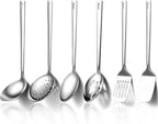 Evanda Kitchen Utensils Set 6pcs, Stainless Steel Cooking Utensils Set, Heavy Duty Kitchen Tools Spatulas Set, Home Essentials Kitchen Gadgets Accessories