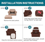 Turquoize 2 Piece Chair Covers Armchair Slipcovers - Image 6