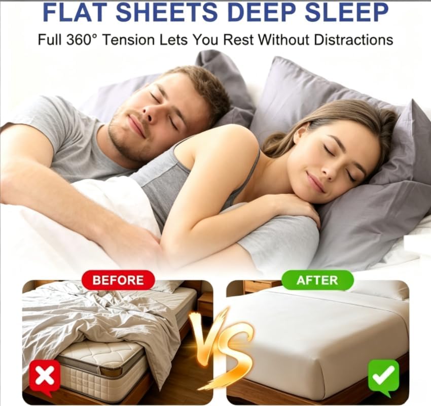 Bed Sheet Corner Holders with Snap‑Lock & Elastic, Fits Various Mattresses