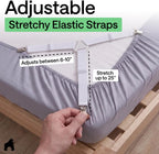 GORILLA GRIP Patented Fitted Bed Sheet Holders for Corners, 4 Pack White