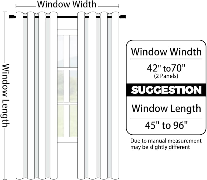 Yakamok Greyish White and Stone Blue Ombre Curtains, Light Blocking Curtains - Image 9