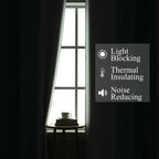 Estelar Textiler Teal and Greyish White Blackout Curtains 54 Inch Length - Image 3