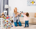 Kids Laundry Basket,Basketball Laundry Hamper Collapsible Baby Storage Baskets for Boys Room Decor,Nursery Hamper,Bedroom,Toy Organizer,(Ball) …