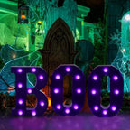 Halloween Decorations Indoor 3 LED Marquee Light Up Letters Boo Sign