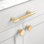 10 Pack Brushed Gold Knurled Cabinet Knobs Round Drawer Pulls