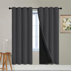 Yakamok 100% Blackout Curtains, 2 Thick Layers Thermal Insulated Total Blackout by Yakamok