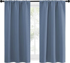 NICETOWN Kitchen Curtains, Short Blackout Curtains & Drapes, Small Window Rod - Image 2