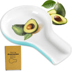 Spoon Rest for Stove Top Kitchen Decor Ceramic Spoon Holder (Lemon)