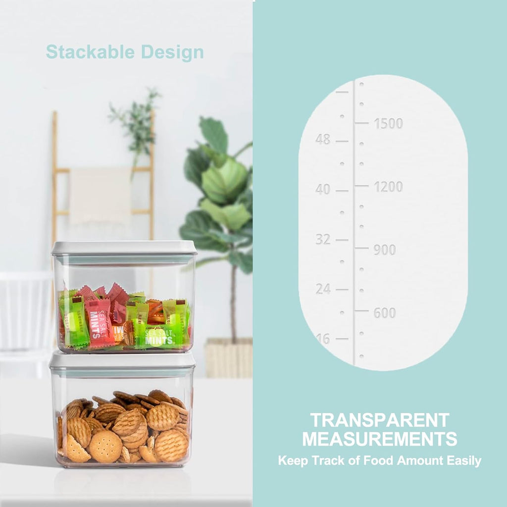 Pop Containers with Lids Stackable Food Storage Containers 6pc