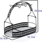 Mug Holder Coffee Cup Rack Stand - Wrought Iron Mug Rack Tea Set Organizer