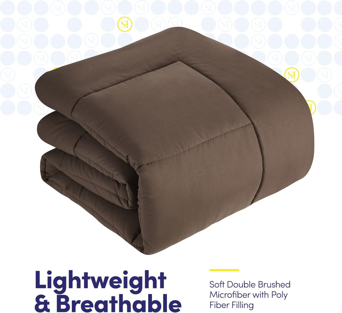 Twin Comforter Set with Sheets - 5-Piece Bedding Collection - 1 Comforter, 1 Fitted Sheet, 1 Flat, 2 Pillowcases - Deep Pocket - Soft & Premium Quality - Ideal for All Seasons, Chocolate Brown