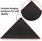 Americanflat Large Flag Display Case for Folded 5x9.5' Burial Flags - Engineered Wood Display Box for Wall or Tabletop - Silhouette Collection - Mahogany