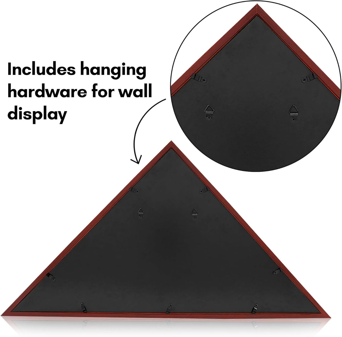 Americanflat Large Flag Display Case for Folded 5x9.5' Burial Flags - Engineered Wood Display Box for Wall or Tabletop - Silhouette Collection - Mahogany