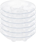 6 Pack Clear Small Tray for Succulent planters Plastic Plant Saucer Sturdy Pot Tray,Plant Water Catcher Clear Thick Plastic Heavy Duty Plant Sturdy Saucer Drip Trays for pots (6 INCH)