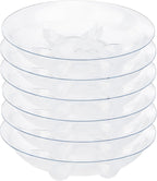 6 Pack Clear Small Tray for Succulent planters Plastic Plant Saucer Sturdy Pot Tray,Plant Water Catcher Clear Thick Plastic Heavy Duty Plant Sturdy Saucer Drip Trays for pots (6 INCH)